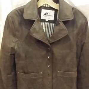 Brown Leather Blazer